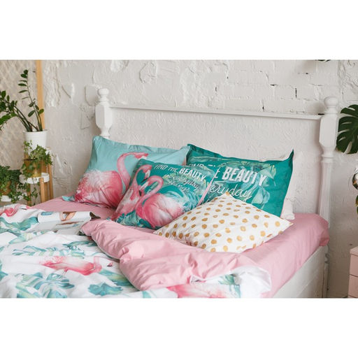 Постельное бельё Этель евро Фламинго 200х217 см, 240*220 см, 50х70+3 см - 2 шт  фото 11
