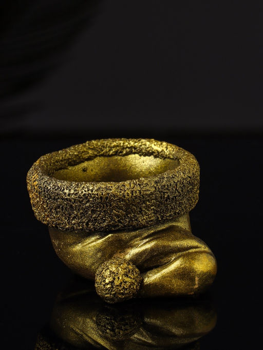 Подсвечник на 1 свечу Колпак 9?7?5 см, гипс под золото