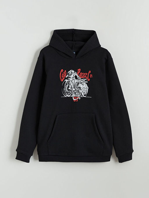 Kap??onlu Erkek ?ocuk Kal?n Sweatshirt