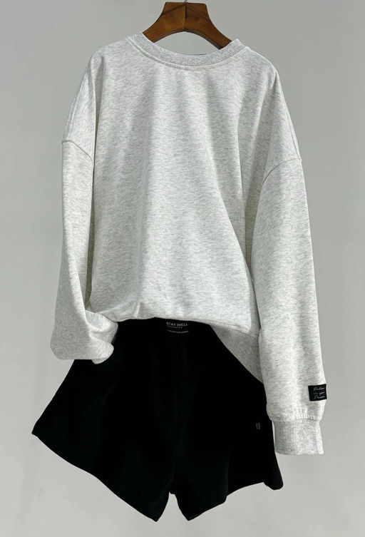 Свитшот для девочки 22-7633 св.серый - Mini maxi фото 2