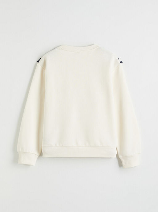 Fiyonk Detayl? Bisiklet Yaka K?z ?ocuk Sweatshirt