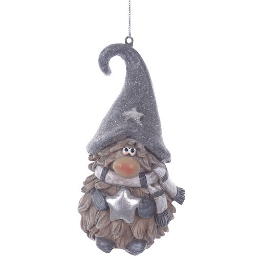 Фигурка декоративная подвесная "Гном", L5,5 W5 H10 см, 2в.