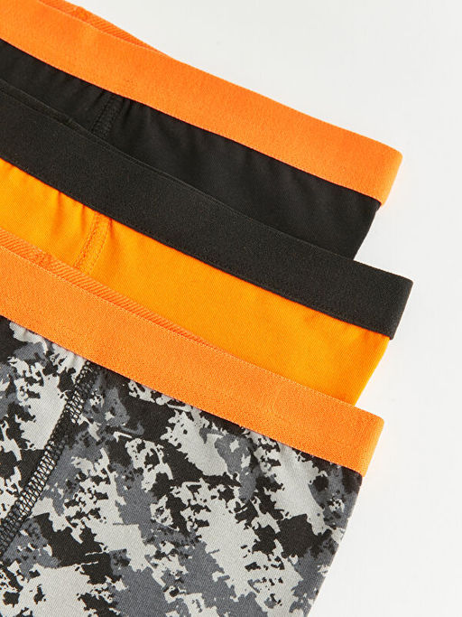 Bask?l? Pamuklu Erkek ?ocuk Boxer 3l? - Waikiki фото 3