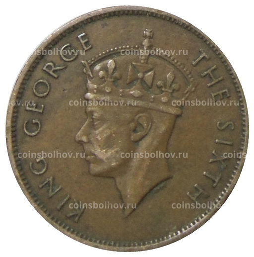 Монета 1 цент 1951 года Британский Гондурас