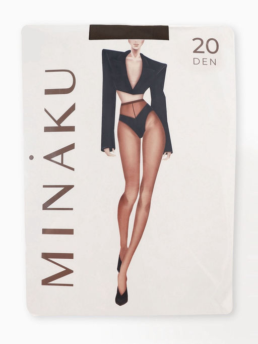 Колготки женские MINAKU 20 ден, цвет черный, размер 3/M