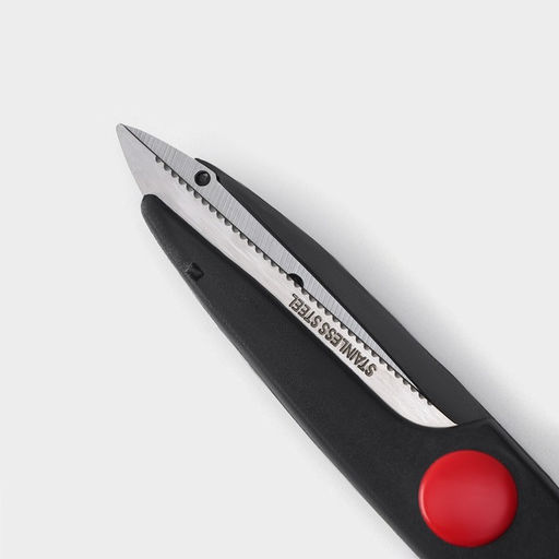 Набор кухонный на подставке, 6 предметов: ножи 8 см, 11 см, 13 см, 19 см, 20 см, ножницы, цвет чёрный - Доляна фото 17