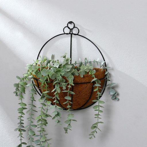 Кашпо настенное, d=25 см, с кокосовым вкладышем, Полусфера, Greengo  фото 3