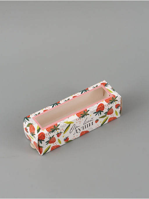 Цена за 5 шт. Коробка подарочная с окном «От всей души», 18×5.5×5.5 см, самосборная