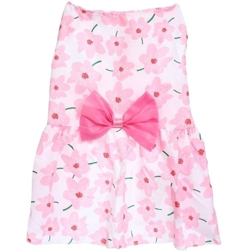 Цена за 2 шт. Платье для кошек и собак мелких пород "Бонита на прогулке", ромашки розовые, размер ХL, длина спинки 32-34см