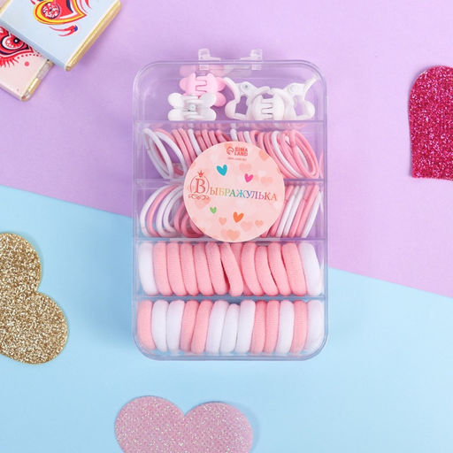 Цена за 2 шт. Набор для волос «Непоседа», нежность, 69 шт.