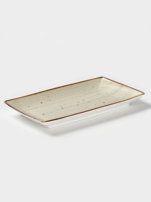 Блюдо сервировочное Magistro Mediterana, 24×13×2.5 см, фарфор, бежевое