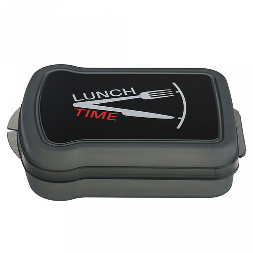 Контейнер для бутербродов (сендвич) пластмассовый 17х13х4,2см, черный, с декором (Россия) - Домашняя мода фото 4