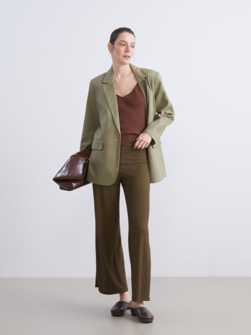 Beli Lastikli Dokulu Kad?n Pantolon