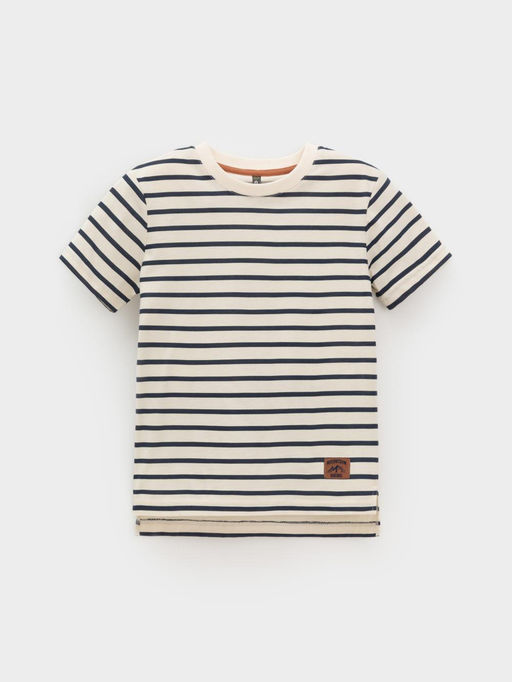 КР 302216/теплое молоко,полоска к620 фуфайка (футболка) для мал