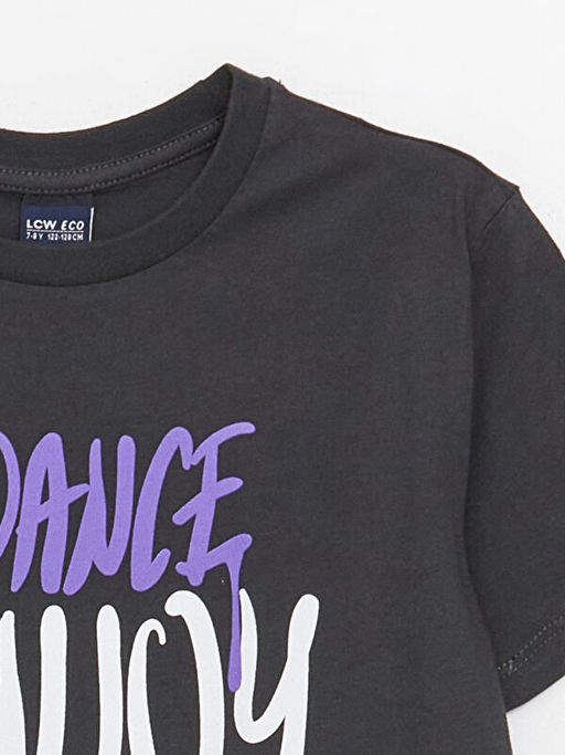 Bisiklet Yaka Bask?l? K?sa Kollu Erkek ?ocuk Ti??rt - Waikiki фото 2