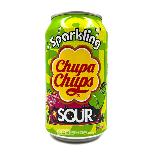 Газированный напиток Кислое зеленое яблоко Chupa Chups, Корея, 345 мл Акция