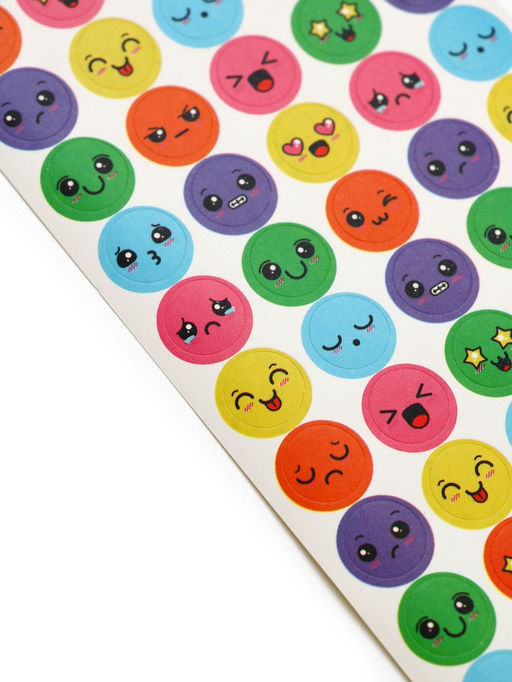 Цена за 3 шт. Наклейки детские оценки «Эмоции», 7×16 см, 10 листов