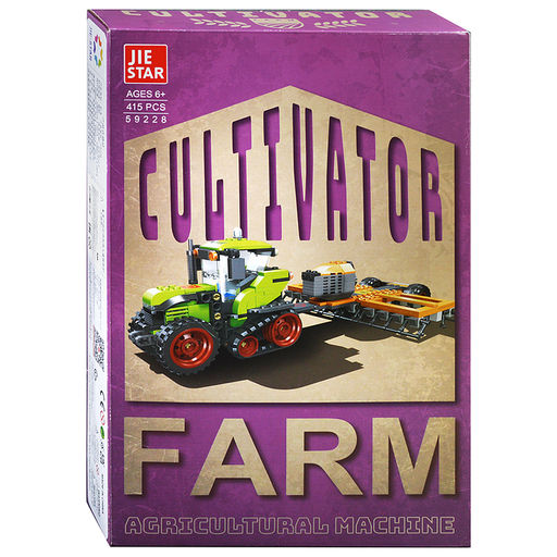 Конструктор "Трактор-культиватор" 415 дет. в коробке