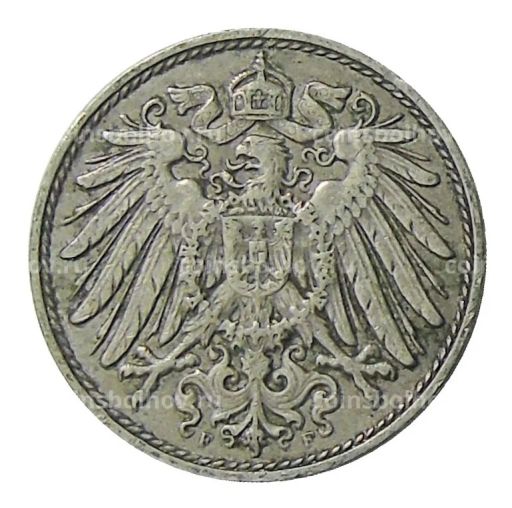 Монета 10 пфеннигов 1914 года F Германия