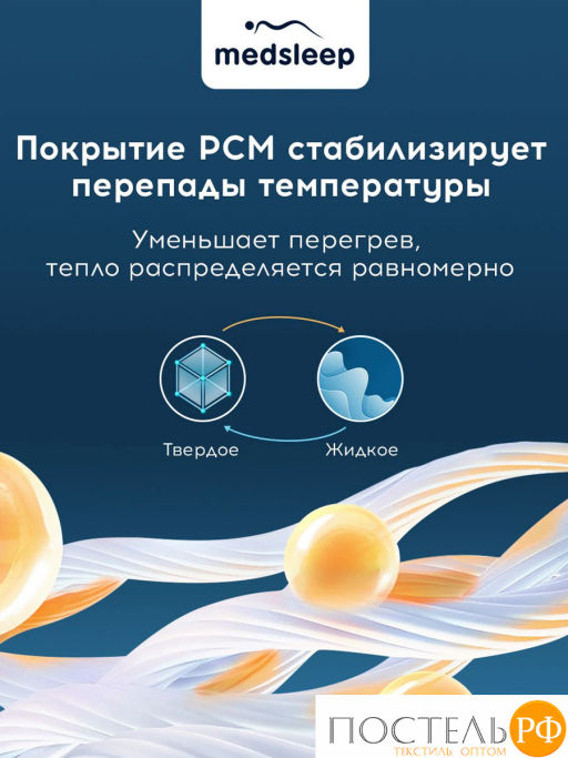 Одеяло MEDSLEEP СТАРЛА хлопок/плстр/микрогель, 120г/м2  фото 6