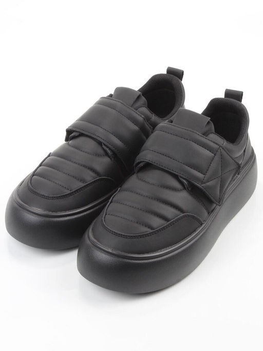 03-YH462-3 BLACK Полуботинки спортивные демисезонные женские (натуральная кожа)