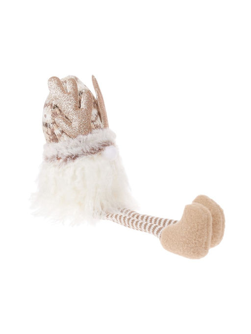 Фигура текстиль «Гном лосяш» 33 см, 1 LED, от батареек AG13×3, свечение тёплое белое