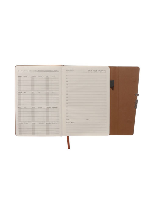Ежедневник недатированный формат А5, с клапаном, 96 листов, линия, пвх, серый - Simaland фото 9