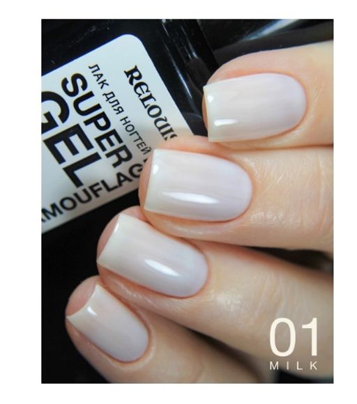 RELOUIS Лак для ногтей Super Gel Camouflage тон 01 milk  фото 2