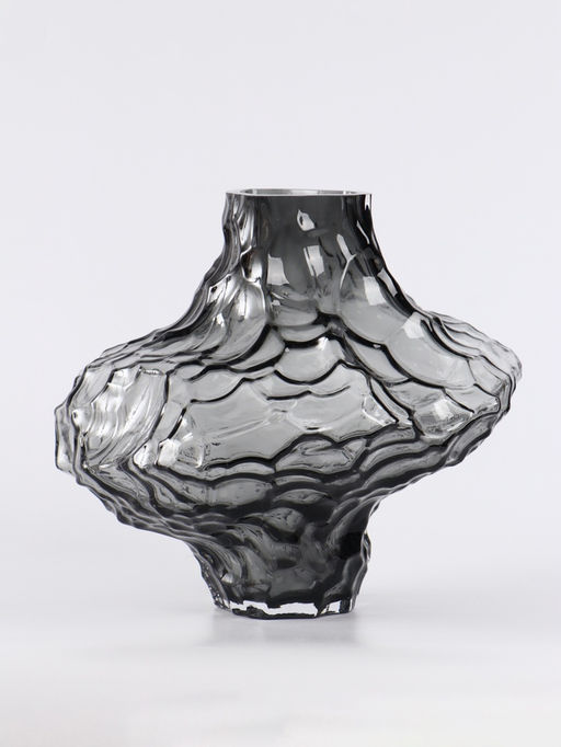 Ваза «Джино», 21×25 см, стекло, чёрная