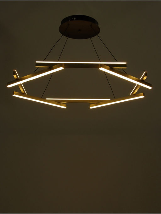 Люстра «Грассо» LED 60 Вт 3000К золото 80×80×6-206 см