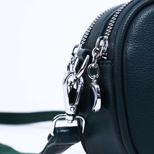 Сумка кросс-боди на молниях, наружный карман, цвет тёмно-зелёный - Simaland фото 4