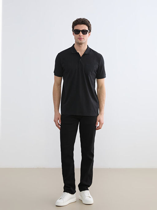 Polo Yaka Penye Erkek Ti??rt