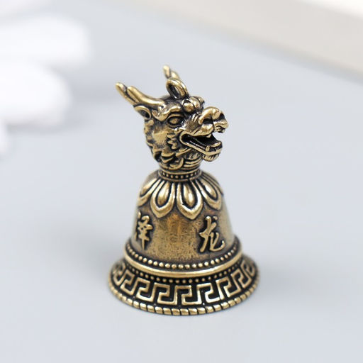 Цена за 2 шт. Колокольчик латунь «Голова дракона», 2.2×2.2×3 см