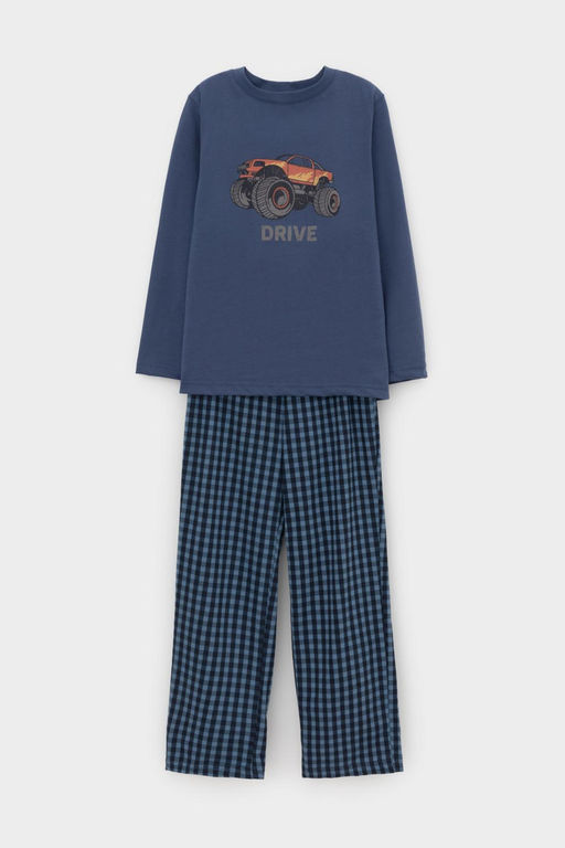 К 1600/грозовая туча,маленькая клетка пижама дет