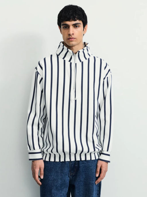 Толстовка в полоску на молнии / Zarina  фото 4