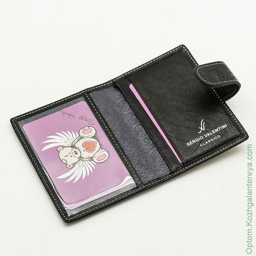 Женская кожаная визитница Sergio Valentini СВ 8115-010 фото 3