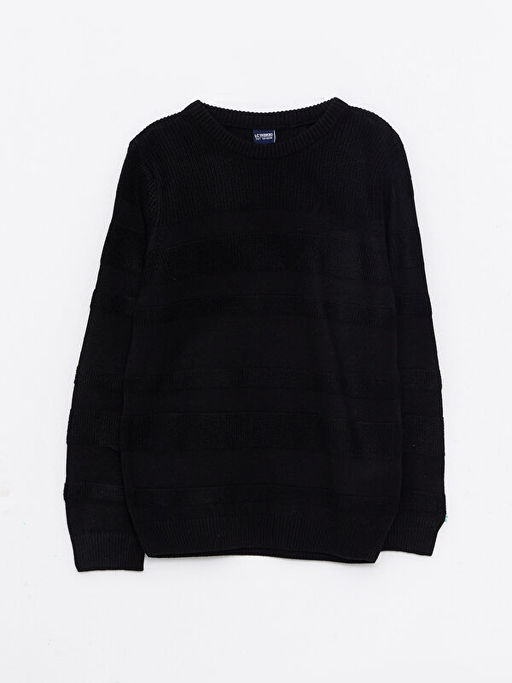 Bisiklet Yaka Basic Uzun Kollu Erkek ?ocuk Triko Kazak - Waikiki фото 2