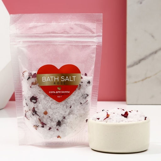 Соль для ванны с лепестками роз Bath salt, 150 г, ЧИСТОЕ СЧАСТЬЕ