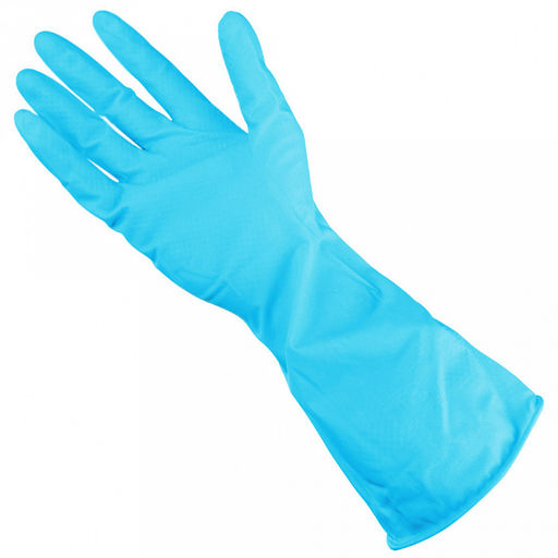 Перчатки хозяйственные, латексные, размер M Дельта 75гр, цвет голубой, в пакете (Китай)