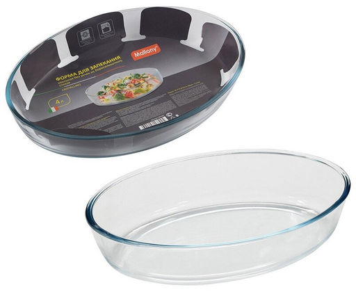 Форма для запекания CRISTALLINO, 4л, из боросиликатного стекла, овальной формы, б/р 005567