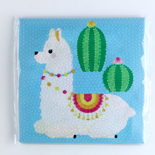 Аппликация помпошками Лама и кактусы размер 30 30 см, клей 30 мл - Simaland фото 8