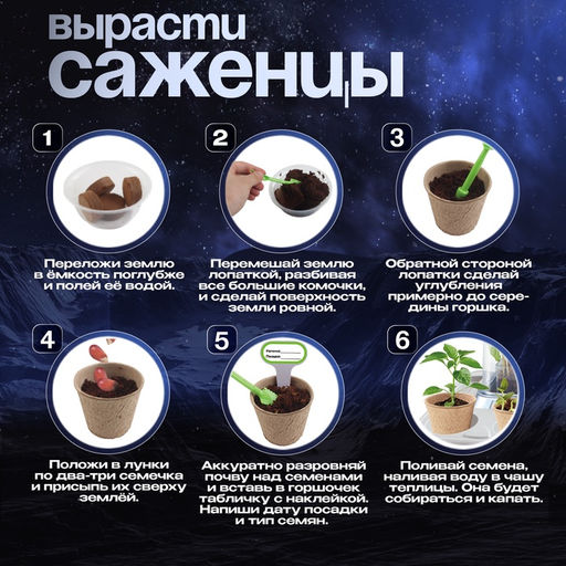 Набор для опытов «Моя мини-ферма», выращивание растений, в космосе