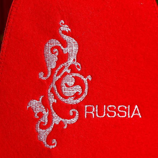 Шапка для бани и сауны Russia, полиэфир 70%, шерсть 30%, «Добропаровъ»