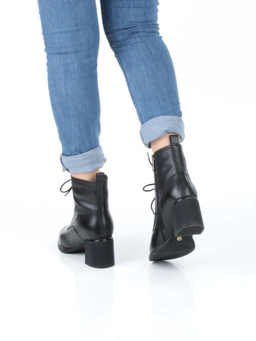 04-M3-2274 BLACK Ботинки зимние женские (натуральная кожа, натуральный мех) - Фабричный китай фото 3