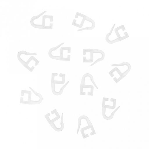 Крючки для штор Уточки 2,3х1,4см, пластик, набор 100шт (Россия) - Домашняя Мода фото 2