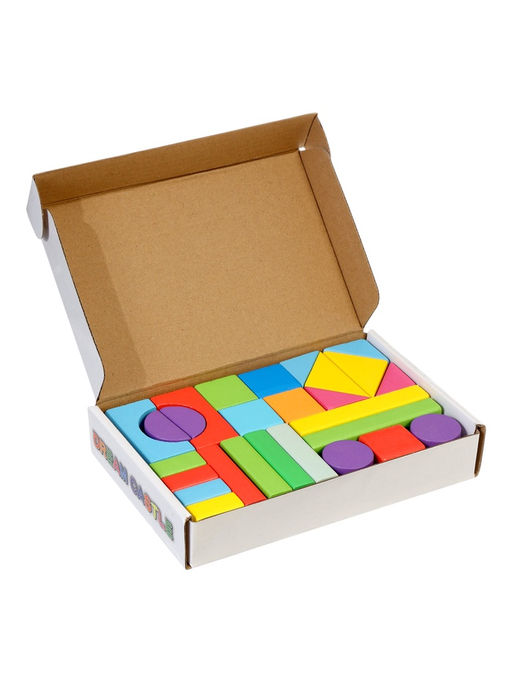 Кубики детские деревянные, 27 деталей, 3+