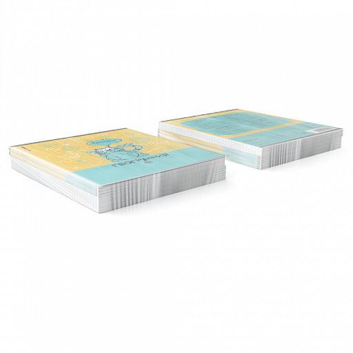 Цена за 5 шт. Тетрадь общая ученическая с пластиковой обложкой на скобе ErichKrause Котоформулы, География, 48 листов, клетка  фото 3