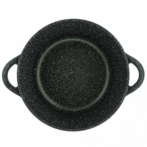 Кастрюля с антипригарным покрытием 3л, д24см "Сияние Green", h11,5см, s0,4см, литые ручки, стеклянная крышка с пароотводом, форма "Классик волна", подарочная упаковка (Россия)