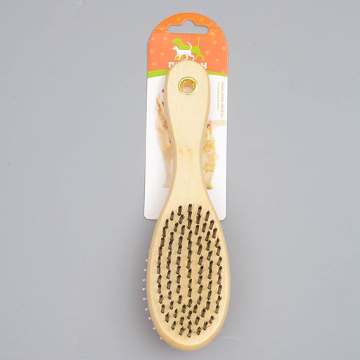 Двусторонняя щётка-расческа с деревянной ручкой, 7 х 21 см - Пижон фото 5