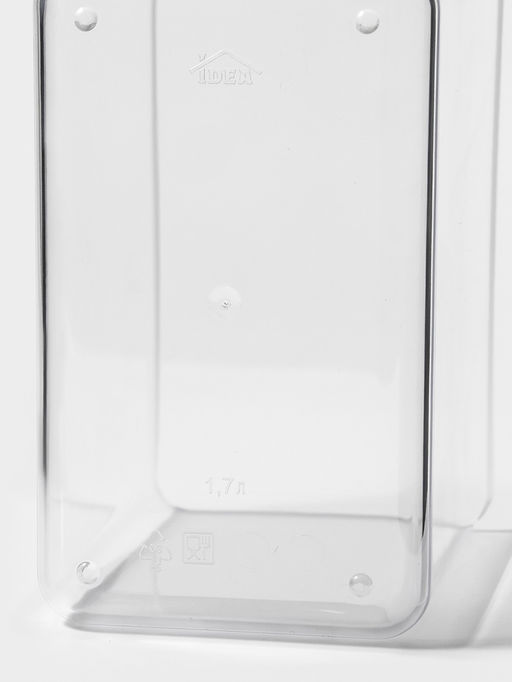 Ёмкость для хранения сыпучих продуктов IDEA «Степ», 1.7 л, 16×10×14 см, пластик, крышка белая